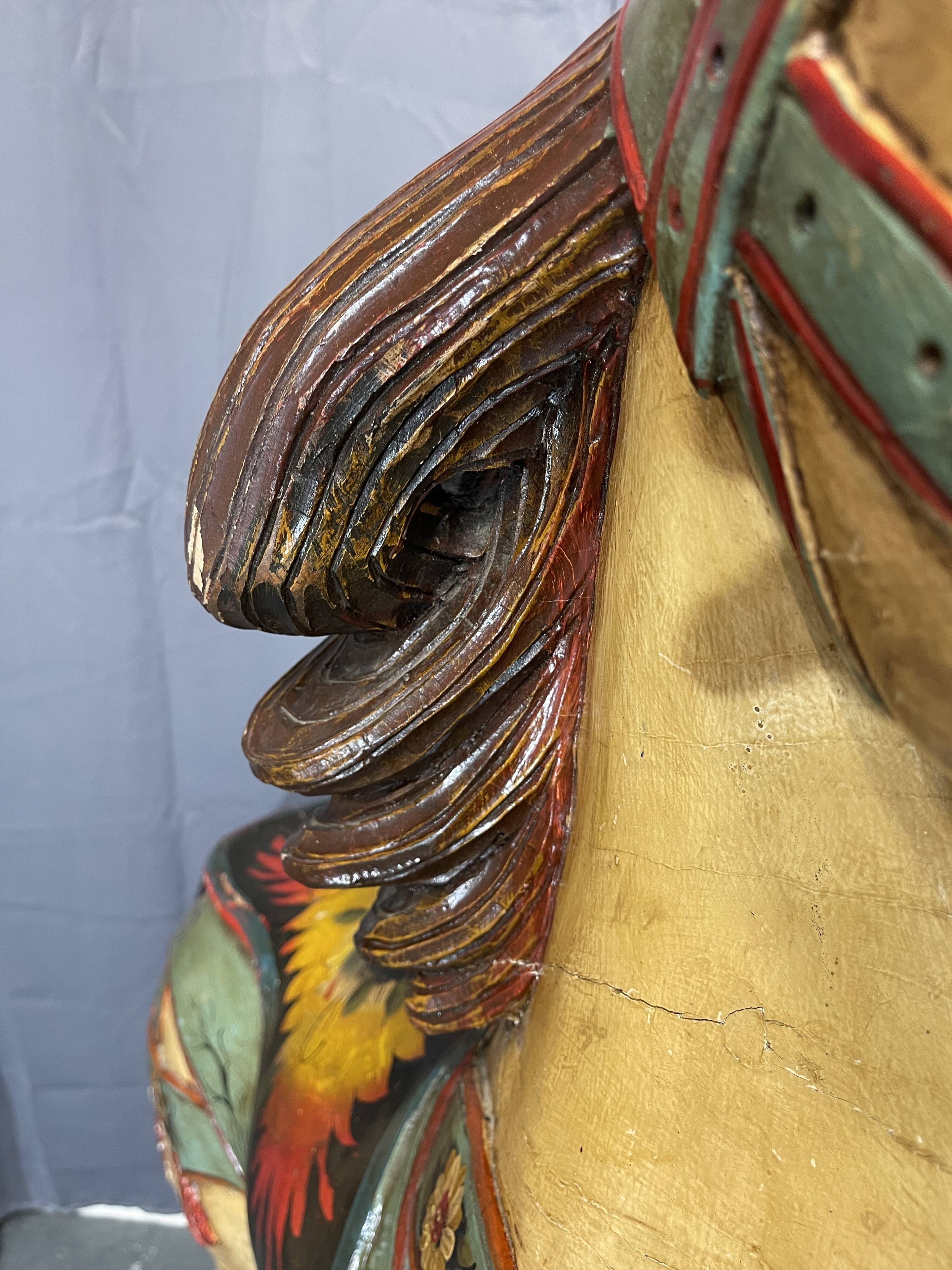 Old wooden carousel horse 1900