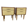 Pair of Scandinavian teak bedside tables from the 60s