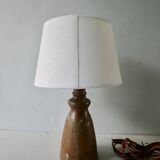 Sandstone lamp, signed, 60s