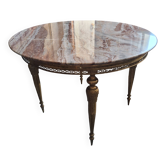 Table d’appoint italienne en marbre rose, années 60