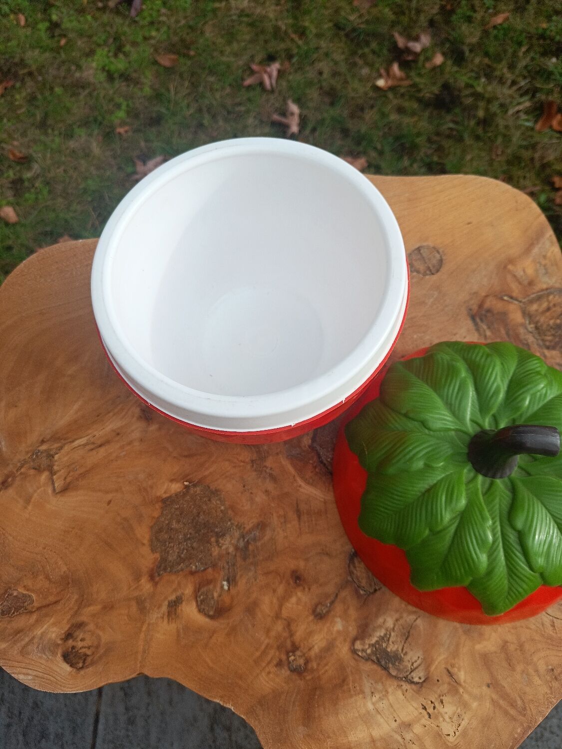 Vintage strawberry ice bucket