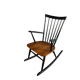 Rocking chair Roland Rainer Scandinavian