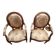 Pair of armchairs Louis XV/Louis XVI, medallion