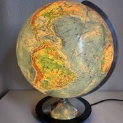 Globe vintage 1940 terrestre verre Duo Erdglobus Berlin - 42 cm