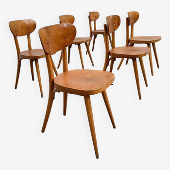 Série de 6 chaises Baumann "Alouette"