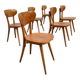 Série de 6 chaises Baumann "Alouette"