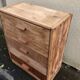 Ancienne meuble en bois 5 tiroirs fait en boîte publicitaire