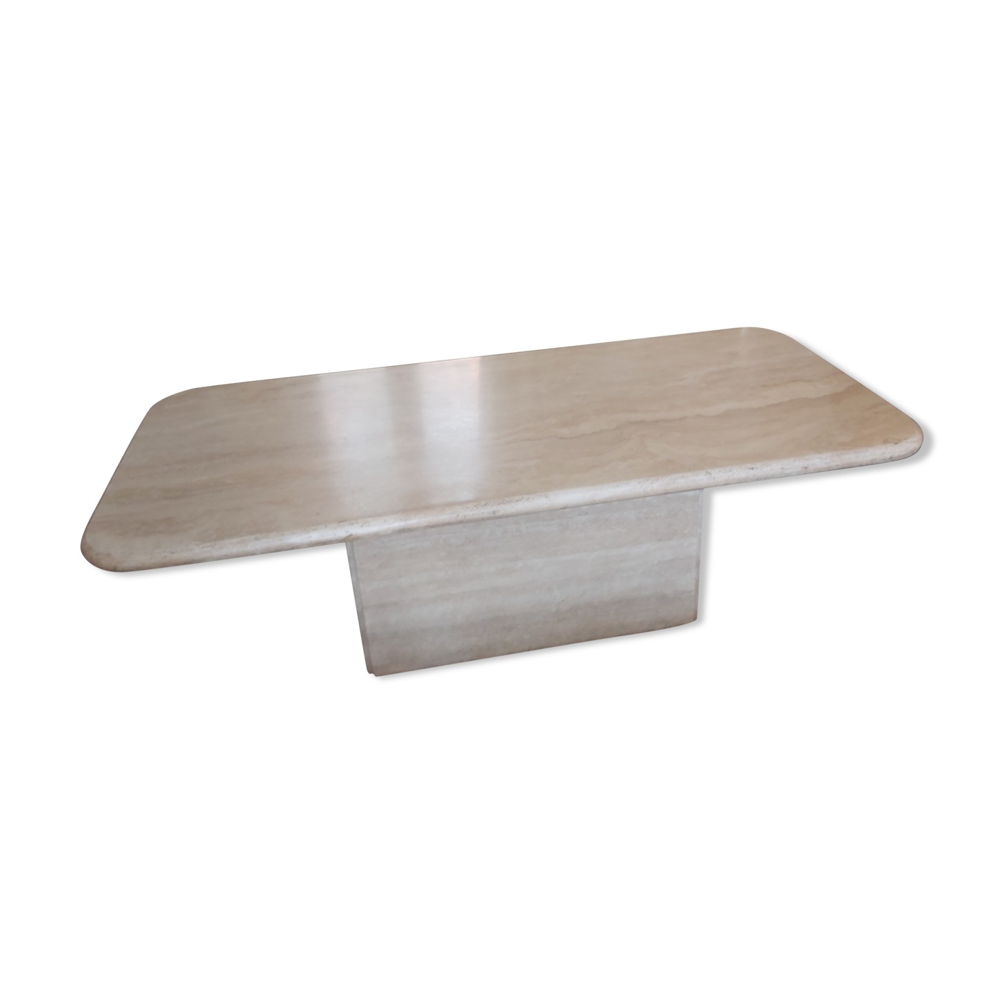 70s travertine coffee table