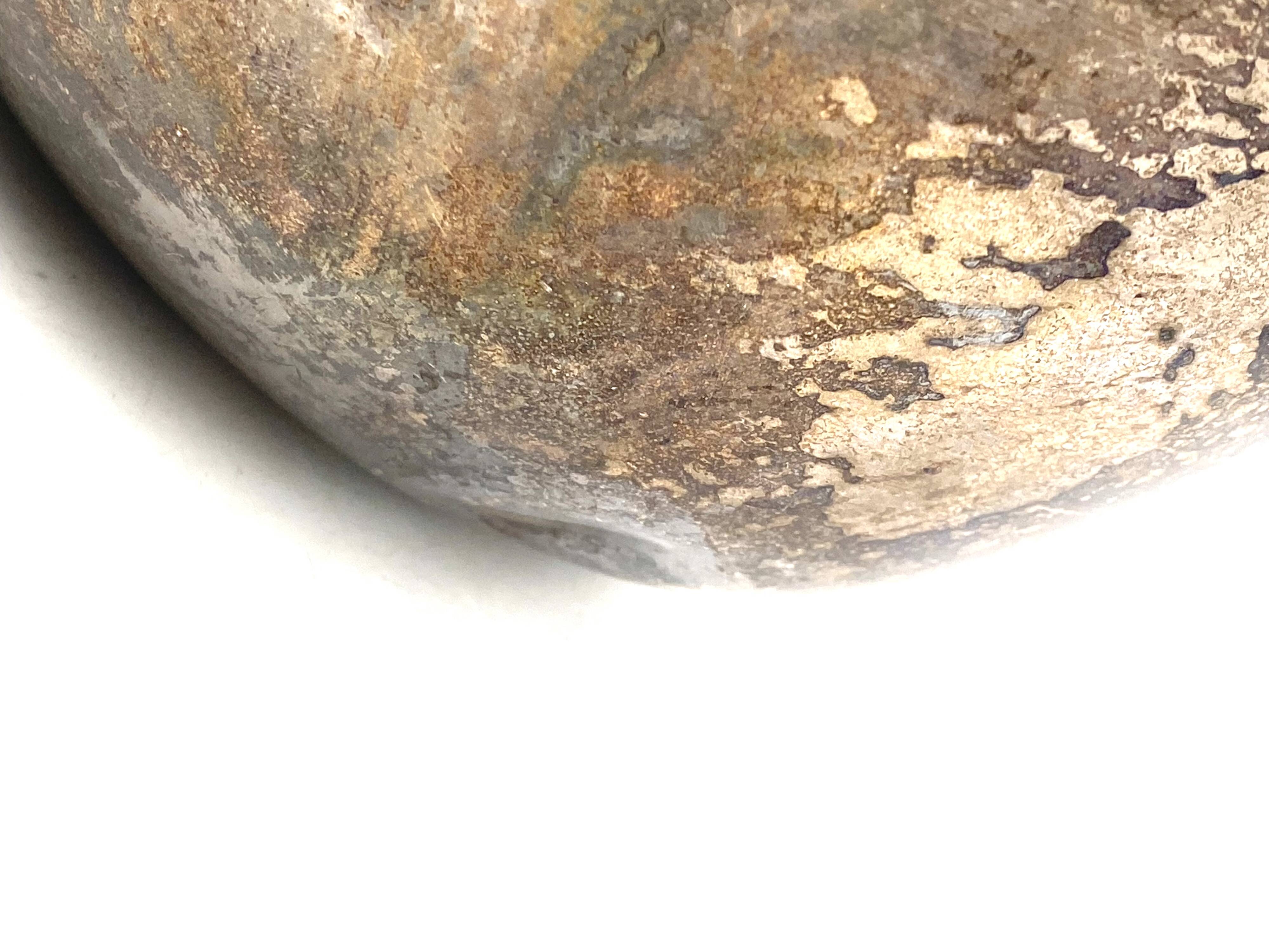 Modern silver-plated Pear wine cooler / ice bucket, Teghini Firenze Italy 1970s