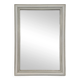 Grand miroir rectangulaire à cadre en bois laqué blanc