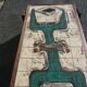 Coffee table ceramic and mahogany by Dan in Vallauris to 1950/60