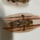 Appliques murales en bronze italien et verre rose, années 1950, ensemble de 2