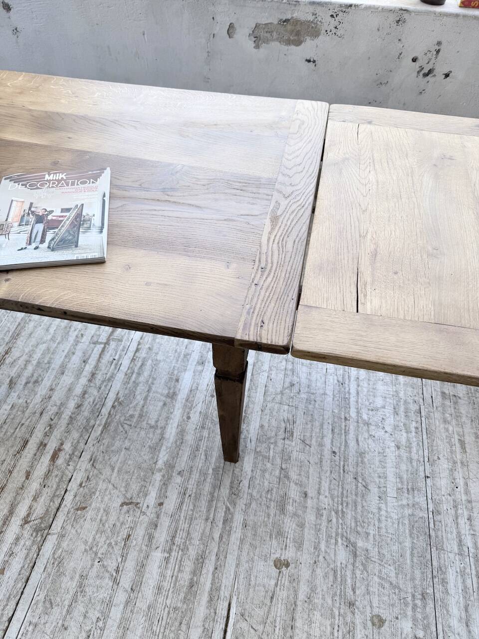 Solid oak farmhouse table with extensions (190-280cm) 1950