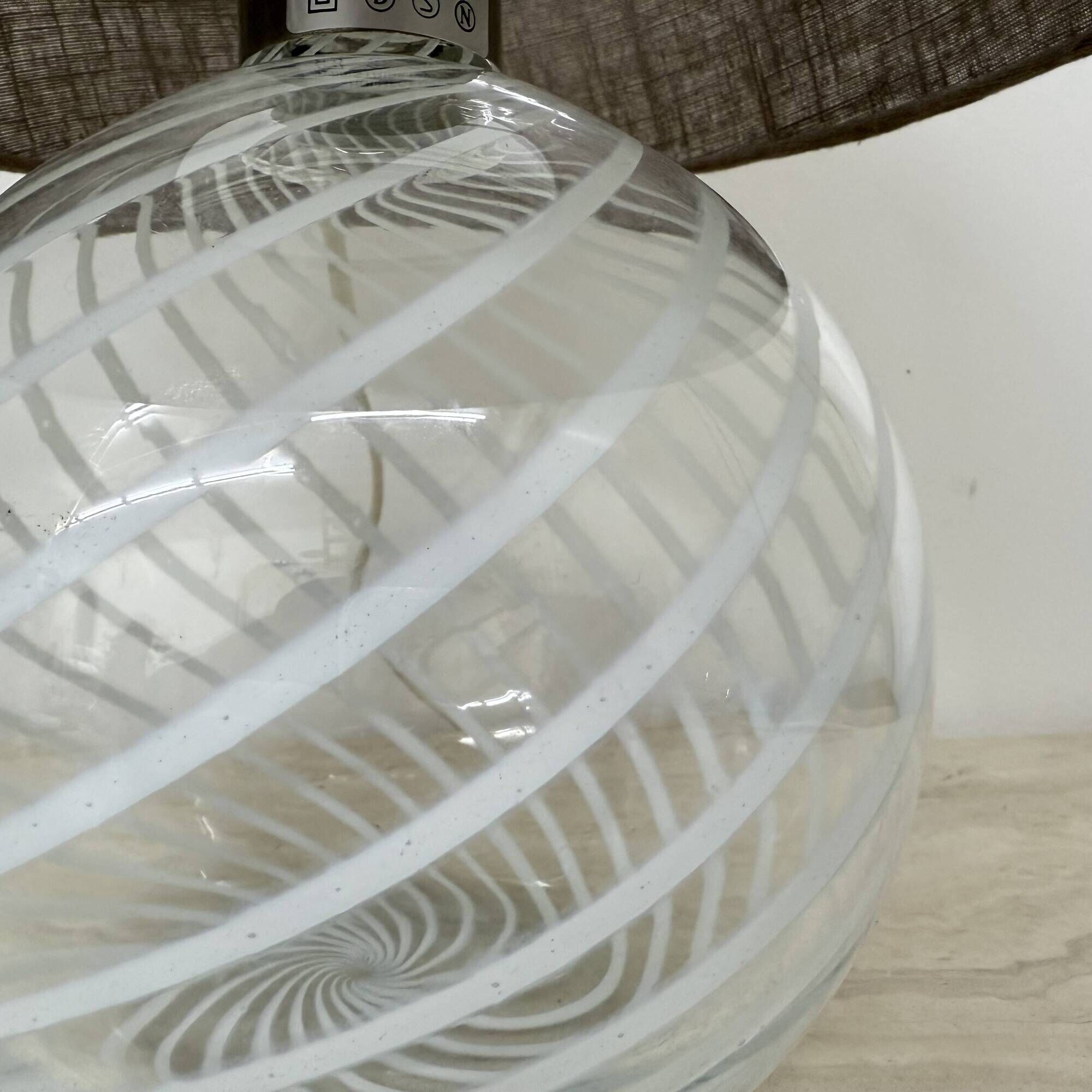 Mid-century design Holmegaard Swirl lamp , 1970s Denmark