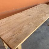 Grande table de café bistrot alsacienne sapin naturel brut french bistro table 1930