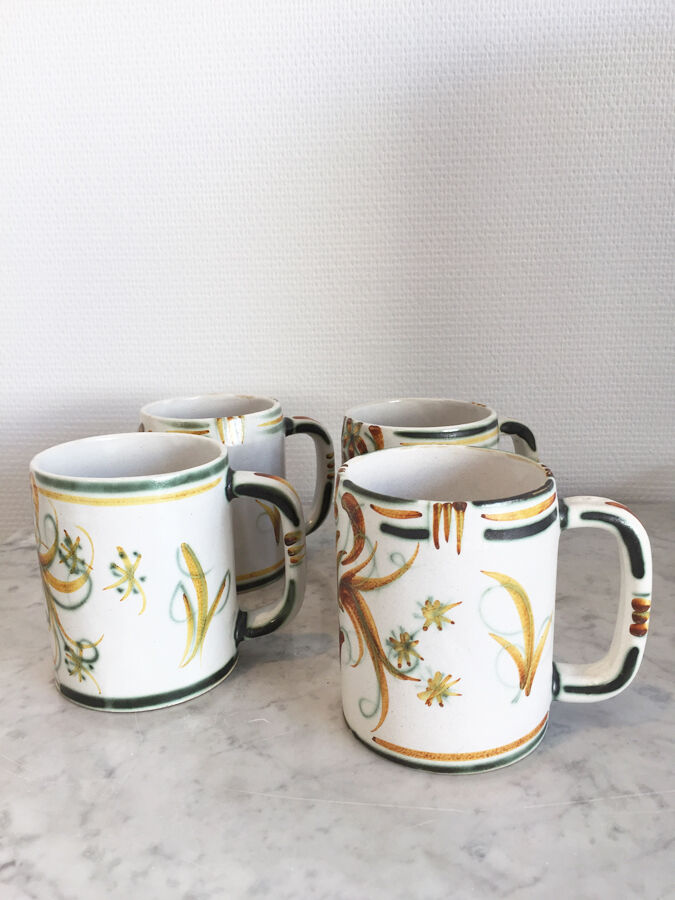 Kéraluc Mugs - Vintage Quimper, 1970