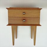 French wooden bedside 1950