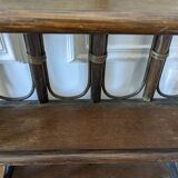 Pair of rattan shelves