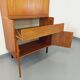 Bookcase cabinet vintage teak and metal storage secretary from the 60s