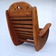 Large brutalist pine rocking chair from Wasa, 1987