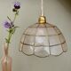 Vintage lampshade in mother-of-pearl and brass