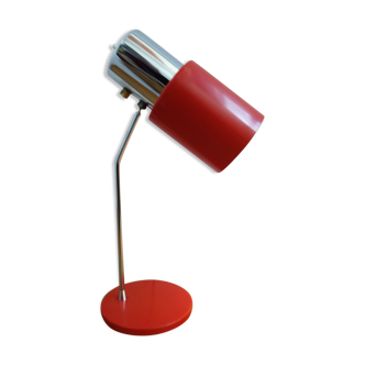 Red and chrome table lamp by J. Hurka for Napako Czech model 1636