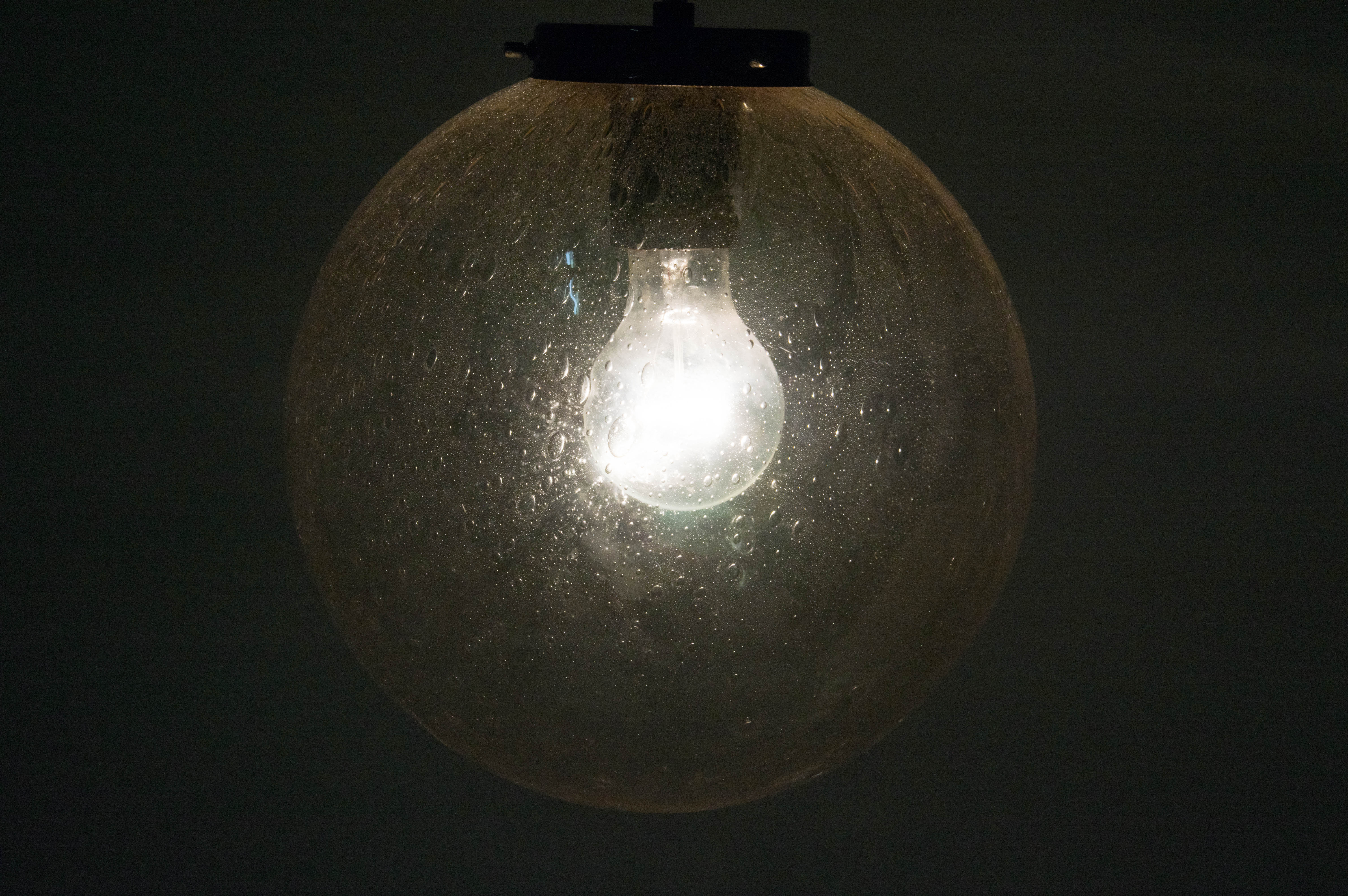 Mid-Century Blown Glass Pendant, 1970s, Five Items Available