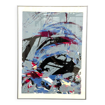 Lithographie de Bernard Larcher 5/10, 1988