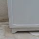 1950s wardrobe, 2 doors, one bar, 3 shelves, re-enchanted in pearl gray with waxed finish.