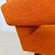 Fauteuil en tissu orange, Allemagne 1960