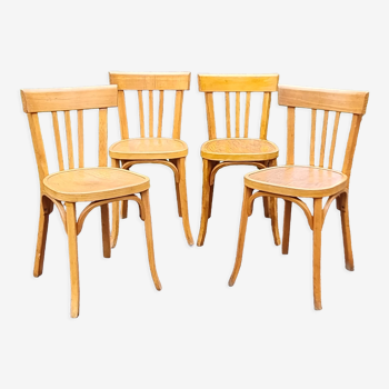 4 chaises bistrot Baumann de 1969