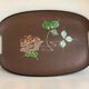 Glittery flower tray with handles scoubidou japan
