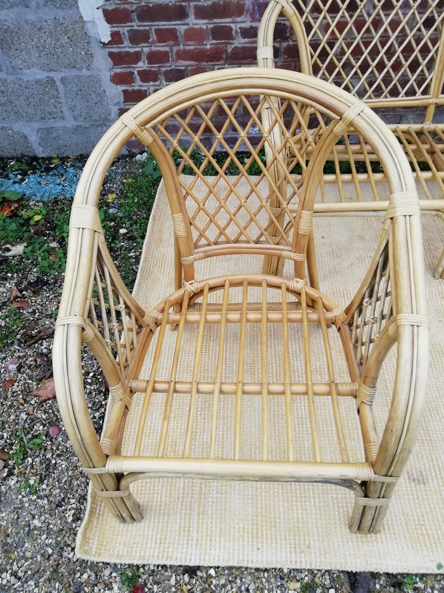 Vintage rattan lounge