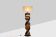 Sculptural wooden lamp base. 1980s