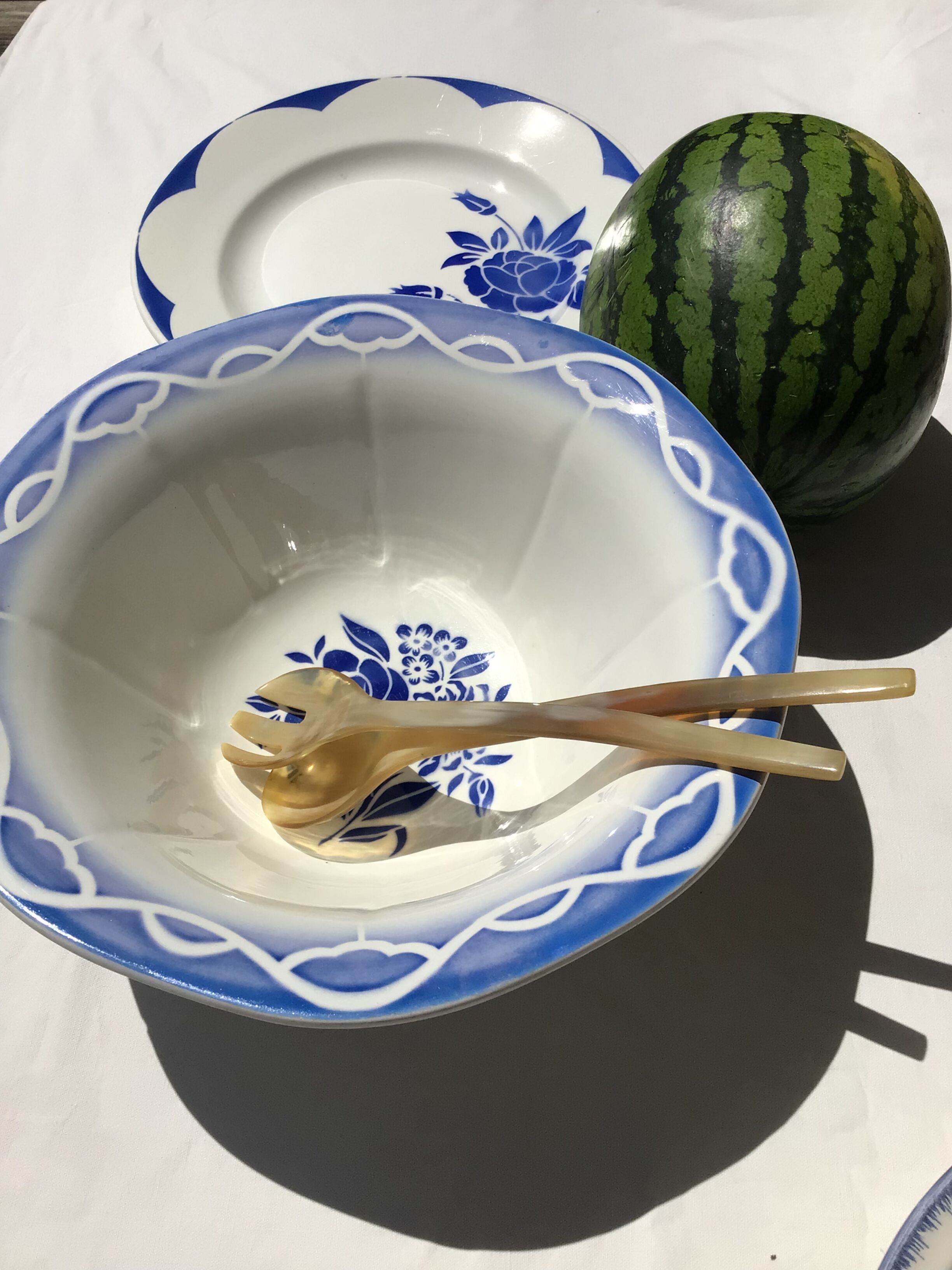 Digoin Odette salad bowl large capacity blue