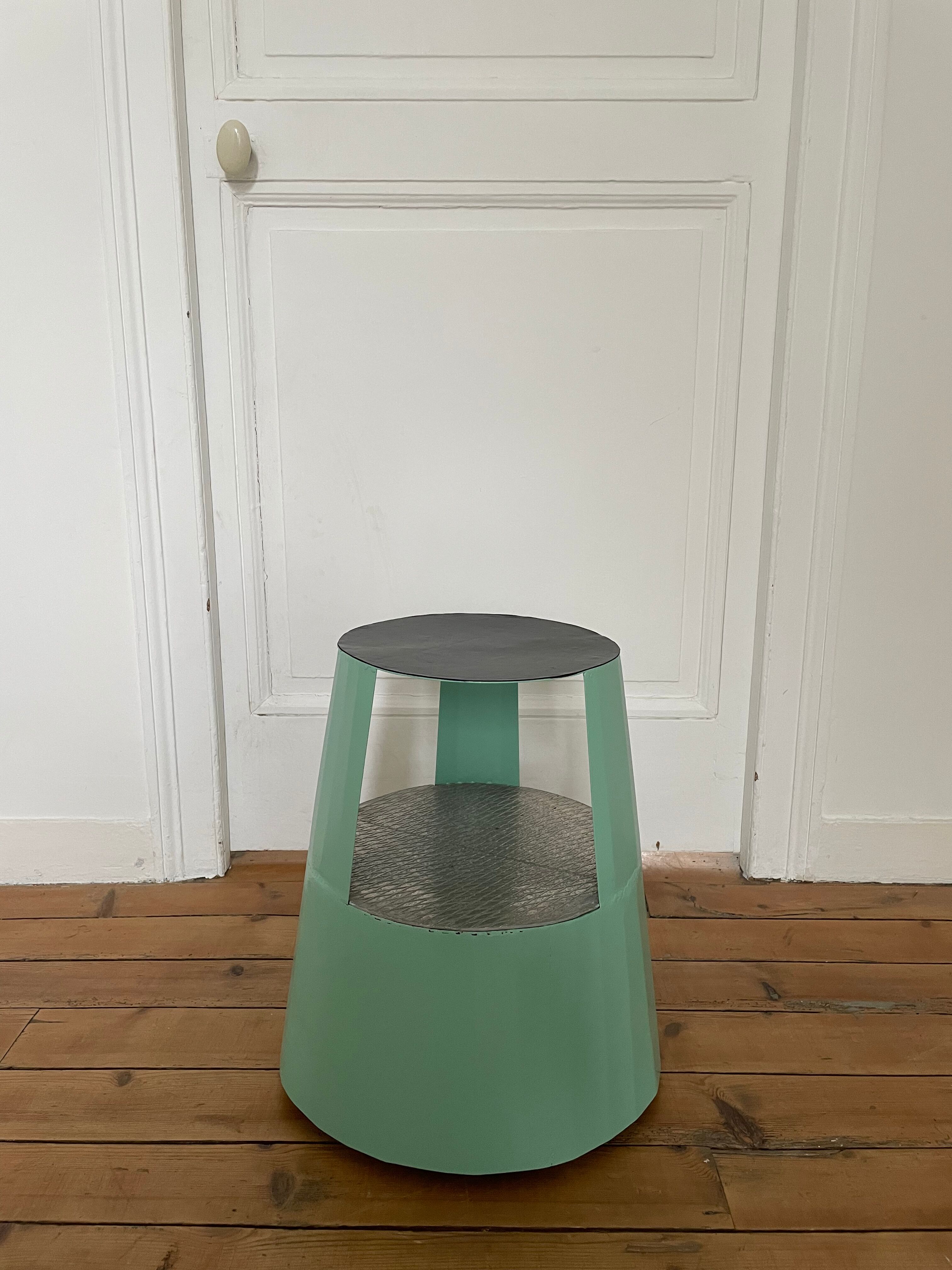 Former circus podium repainted Farrow And Ball