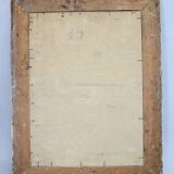1940s Italian Mirror in Golden Wood Frame
