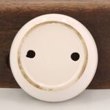 Imposing white ashtray signed in ceramic, 1970s