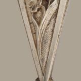 Art Nouveau wall light in gilded bronze - Frosted glass tulip - Period 1900