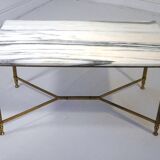 Coffee table marble and gold metal