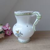 Pitcher Jug Carafe Earthenware Moustiers Signed Lallier Vintage