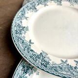 6 Moulin des Loups flat plates in iron clay, “Summer” service