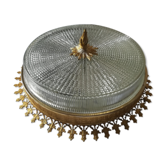 Double chiseled glass ceiling light