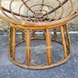 Paire de fauteuils en rotin  ou loveuses années 70