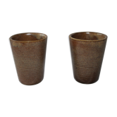 Lot de 2 verres en grès  Gp Digoin