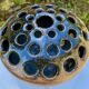 old vase, pique flowers signed accolay
