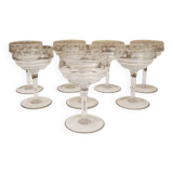 8 Anciennes Coupes à Champagne Art Déco