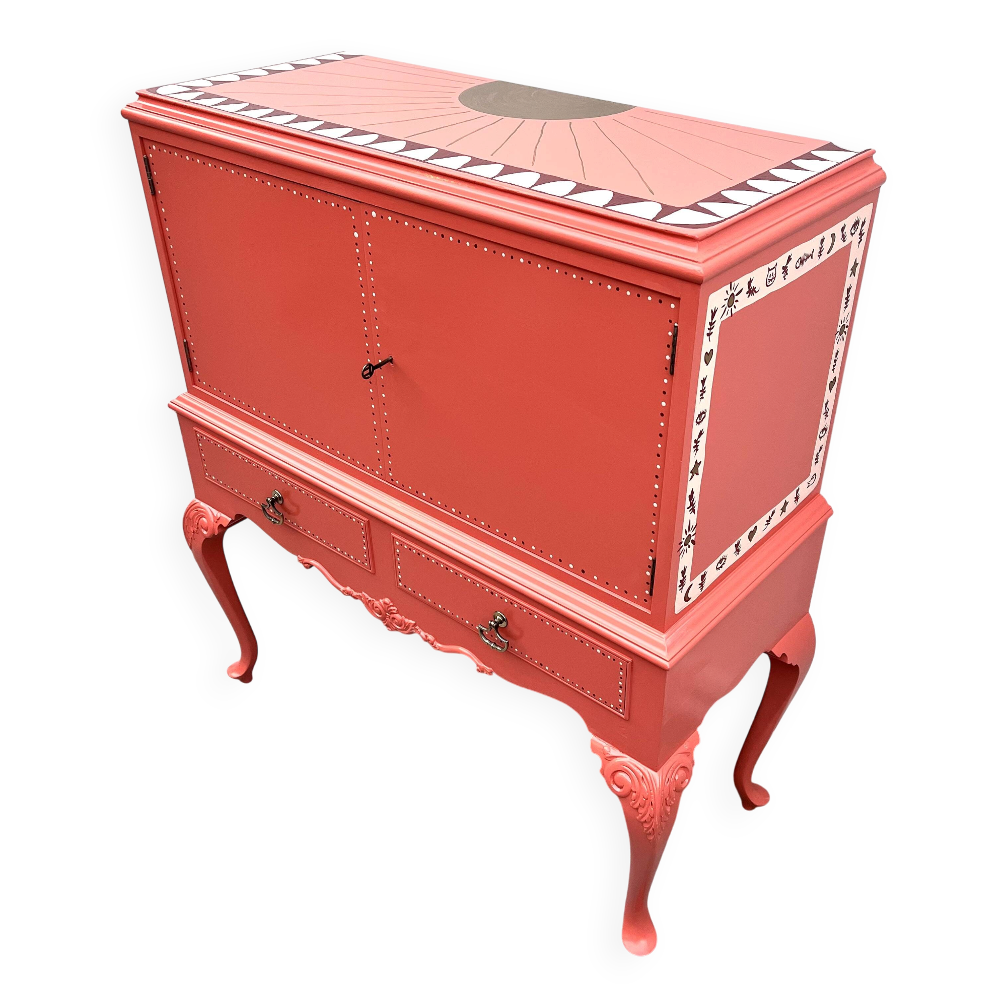 Sunny Side Up – Cabinet vintage peint à la main