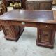 Art deco 4-door, 3-drawer, double-sided, 1930s flat desk