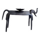 Zoomorphic candle holder in African wrought iron